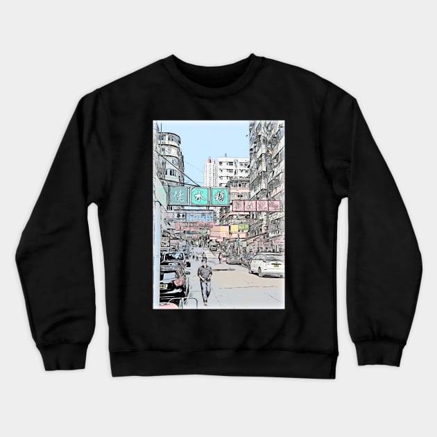 HK Street Crewneck Sweatshirt by ChrisOConnell